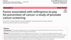 Factor associated with willingness to pay for prevention of cancer: a study of prostate cancer screening